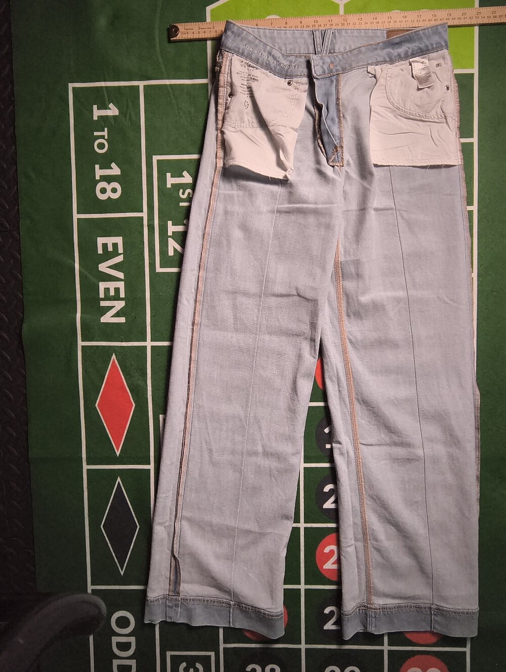 American Eagle Light Wash Flare Jeans Size 2 X-Long - Picture 10 of 14